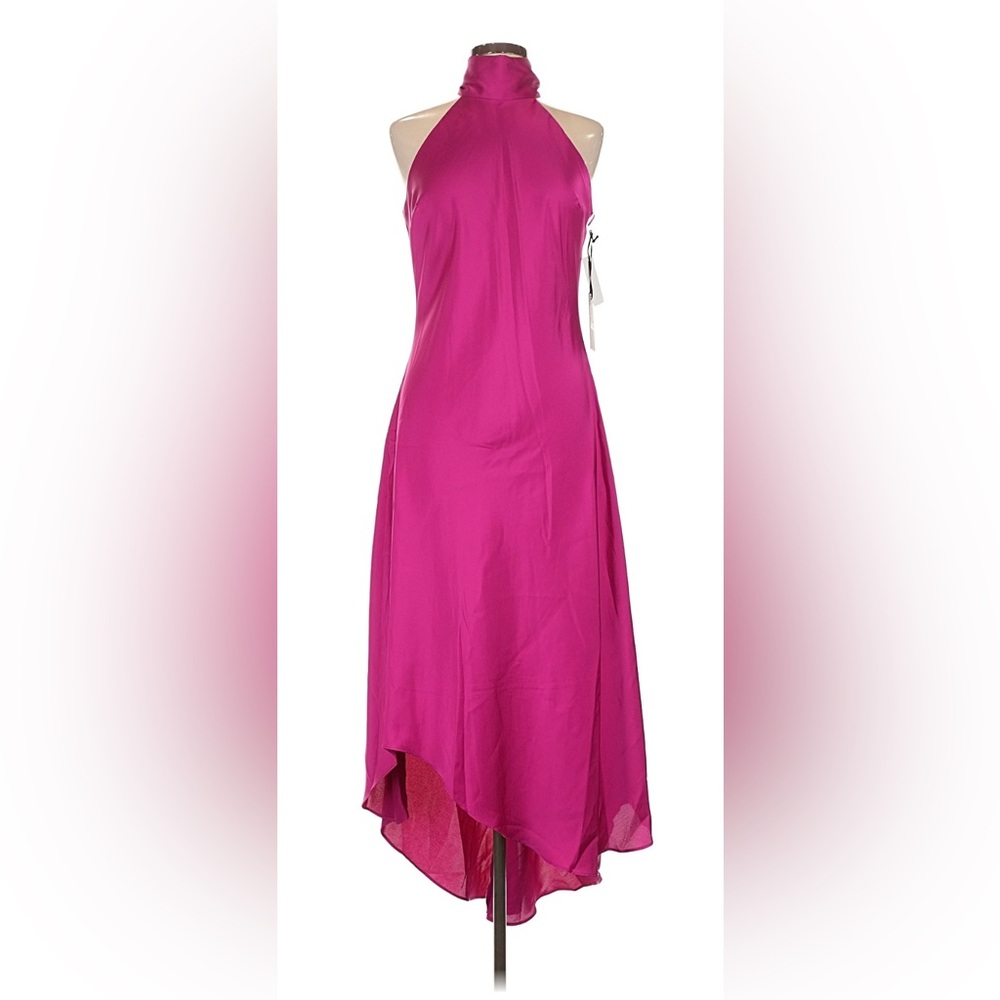 Cece Elegant Pink Halter Neck Dress